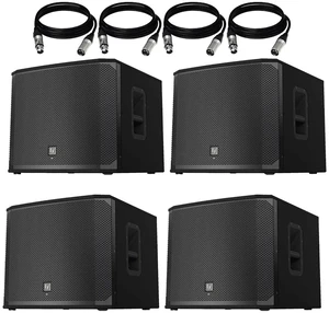 (4) Electro-Voice EKX-18SP 18" Powered Subwoofer and Cables Package. (4) Electro-Voice EKX-18SP 18" Powered Subwoofer and Cables Package.