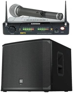 Electro-Voice EKX-18SP 18" Powered Subwoofer + Samson AirLine 77 Handheld Wireless Microphone System Electro-Voice EKX-18SP 18" Powered Subwoofer + Samson AirLine 77 Handheld Wireless Microphone System