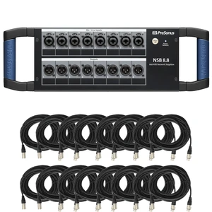 PreSonus NSB 8.8 - 8 x 8 AVB-Networked Stage Box & (16) XLR to XLR Cables 15FT Ea. PreSonus NSB 8.8 - 8 x 8 AVB-Networked Stage Box & (16) XLR to XLR Cables 15FT Ea.