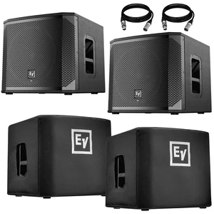 (2) Electro-Voice ELX200-12SP-US 12" 1200W Powered Subwoofer (Black, Single) & (2) Electro-Voice ELX200-12S-CVR Padded Cover for ELX200 12" Subwoofer and Cable Package. (2) Electro-Voice ELX200-12SP-US 12" 1200W Powered Subwoofer (Black, Single) & (2) Electro-Voice ELX200-12S-CVR Padded Cover for ELX200 12" Subwoofer and Cable Package.