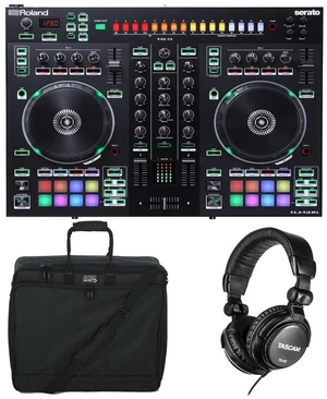 Roland DJ-505 Serato DJ Controller with Gator Gator GK-2118 Bag & Tascam TH-02 Studio Headphones, Black Roland DJ-505 Serato DJ Controller with Gator Gator GK-2118 Bag & Tascam TH-02 Studio Headphones, Black