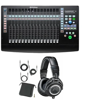 PreSonus Faderport 16 - Mix Production Controller with Audio-Technica ATH-M50x Professional Monitor Headphones PreSonus Faderport 16 - Mix Production Controller with Audio-Technica ATH-M50x Professional Monitor Headphones
