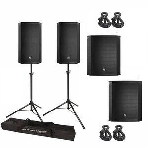 (2) Electro-Voice ELX200-12P-US 12" 2-Way 1200W Powered Speaker (Black, Single) With (2) Electro-Voice ELX200-18SP-US Package (2) Electro-Voice ELX200-12P-US 12" 2-Way 1200W Powered Speaker (Black, Single) With (2) Electro-Voice ELX200-18SP-US Package