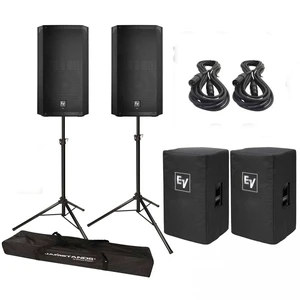 Electro-Voice ELX200-12P 12" 2-Way Powered Speaker Covers and Stand Package Electro-Voice ELX200-12P 12" 2-Way Powered Speaker Covers and Stand Package