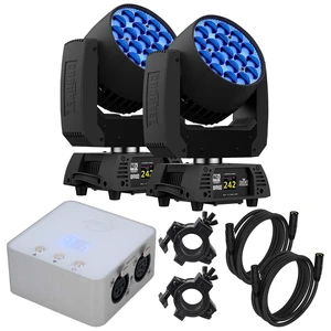 (2) Chauvet Pro Rogue R2X Wash Moving Head, ADJ My DMX3.0, (2) Clamps, (2) 5 Pin DMX Cables Bundle (2) Chauvet Pro Rogue R2X Wash Moving Head, ADJ My DMX3.0, (2) Clamps, (2) 5 Pin DMX Cables Bundle