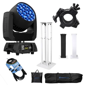 Chauvet Pro Rogue R2X Wash Moving Head, Rockville Totem, Clamp, DMX Cable Bundle Chauvet Pro Rogue R2X Wash Moving Head, Rockville Totem, Clamp, DMX Cable Bundle