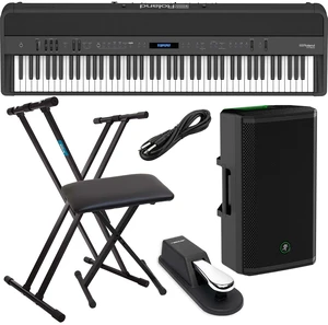 Roland FP-90X Digital Piano (Black), Stand, Bench, Sustain Pedal, Mackie Thrash 212, 1/4 Cable Bundle Roland FP-90X Digital Piano (Black), Stand, Bench, Sustain Pedal, Mackie Thrash 212, 1/4 Cable Bundle