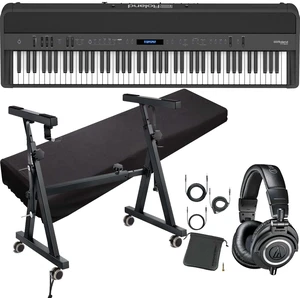 Roland FP-90X Digital Piano (Black), Donner Stand, Z-style, Audio Technica ATH-M50X, Cover Bundle Roland FP-90X Digital Piano (Black), Donner Stand, Z-style, Audio Technica ATH-M50X, Cover Bundle