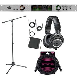 Universal Audio Apollo x6 with UAD Analog Classics Audio Interface - Audio Technica ATH-M50X - Gator GFW-MIC-2020 - ErnieBall XLR Bundle Universal Audio Apollo x6 with UAD Analog Classics Audio Interface - Audio Technica ATH-M50X - Gator GFW-MIC-2020 - ErnieBall XLR Bundle