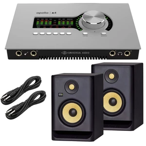 Universal Audio Apollo x4 with UAD Analog Classics Audio Interface, (2) KRK Rokit5 G5, (2) 1/4 Cables Bundle Universal Audio Apollo x4 with UAD Analog Classics Audio Interface, (2) KRK Rokit5 G5, (2) 1/4 Cables Bundle
