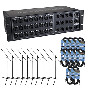 Allen & Heath AR2412 24x12 Main Remote Stage Rack for GLD & Qu Mixers (Black) + (10) XLR Cables 15FT and (10) Microphones Stands. Allen & Heath AR2412 24x12 Main Remote Stage Rack for GLD & Qu Mixers (Black) + (10) XLR Cables 15FT and (10) Microphones Stands.