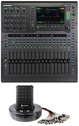 Allen & Heath Qu-5 38-channel Digital Mixer - PRORECK 16-Channel Stage Box Bundle Allen & Heath Qu-5 38-channel Digital Mixer - PRORECK 16-Channel Stage Box Bundle