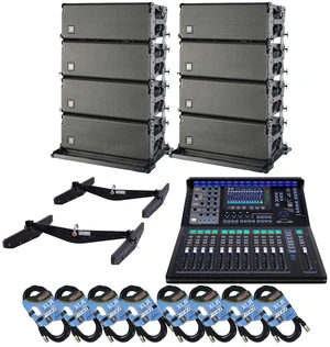 (8) DAS Event 210A Dual 10 Powered Line Array Speaker, (2) DAS AX-EV210, PSG AUDIO TQ-22 Digital Mixer, (8) XLR Cables Bundle (8) DAS Event 210A Dual 10 Powered Line Array Speaker, (2) DAS AX-EV210, PSG AUDIO TQ-22 Digital Mixer, (8) XLR Cables Bundle