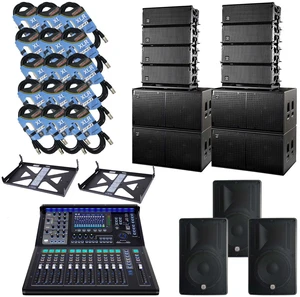 (8) DAS Event 208A Dual 8 Powered Line Array Speaker, (4) DAS EVENT 218A Sub, (3) PSG AUDIO Cobra 112, (2) DAS AX-EV208, PSG AUDIO TQ-22 Digital Mixer, (15) XLR Cables Bundle (8) DAS Event 208A Dual 8 Powered Line Array Speaker, (4) DAS EVENT 218A Sub, (3) PSG AUDIO Cobra 112, (2) DAS AX-EV208, PSG AUDIO TQ-22 Digital Mixer, (15) XLR Cables Bundle