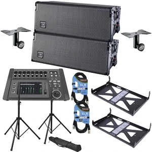 (2) DAS Event 208A Dual 8 Powered Line Array Speaker, PSG Audio DM-1608, (2) DAS AX-EV208, (2) DAS AXC-ZT, Speaker Stands Pair, (2) XLR Cables Bundle (2) DAS Event 208A Dual 8 Powered Line Array Speaker, PSG Audio DM-1608, (2) DAS AX-EV208, (2) DAS AXC-ZT, Speaker Stands Pair, (2) XLR Cables Bundle