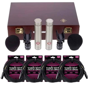 Neumann KM 184 Stereo Set Microphone Pair, (4) ErnieBall XLR Cables 25FT Bundle Neumann KM 184 Stereo Set Microphone Pair, (4) ErnieBall XLR Cables 25FT Bundle