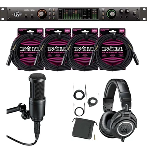 Universal Audio Apollo x8p, AT ATH-M50X Headphones, AT AT2020 Mic, ErnieBall XLR Cable Bundle Universal Audio Apollo x8p, AT ATH-M50X Headphones, AT AT2020 Mic, ErnieBall XLR Cable Bundle