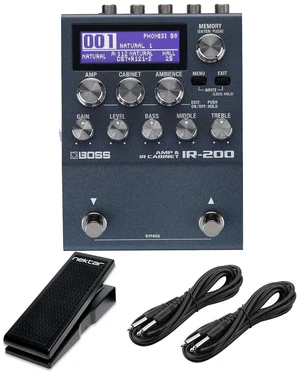 Boss IR-200 Amp and IR Cabinet Pedal, Nektar NX-P, (2) 1/4 Cables Bundle Boss IR-200 Amp and IR Cabinet Pedal, Nektar NX-P, (2) 1/4 Cables Bundle