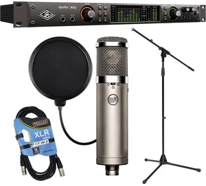 Universal Audio Apollo x8p Heritage Edition 16 x 22 Thunderbolt, Warm Audio WA-47Jr, Mic Stand, Pop Filter, XLR Cable Bundle Universal Audio Apollo x8p Heritage Edition 16 x 22 Thunderbolt, Warm Audio WA-47Jr, Mic Stand, Pop Filter, XLR Cable Bundle