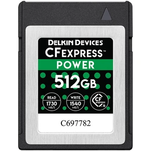 Delkin Devices 512GB CFexpress POWER Memory Card Delkin Devices 512GB CFexpress POWER Memory Card