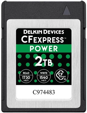 Delkin Devices 2TB CFexpress POWER Memory Card Delkin Devices 2TB CFexpress POWER Memory Card