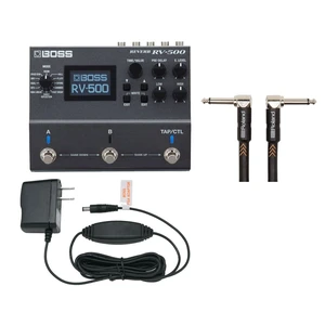Boss RV-500 Reverb Effects Pedal + Roland PSA-120S + Patch Cable Boss RV-500 Reverb Effects Pedal + Roland PSA-120S + Patch Cable