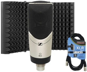 Sennheiser MK 4 Studio Condenser Mic, AGPTEK Microphone Isolation Shield, XLR Cable Bundle Sennheiser MK 4 Studio Condenser Mic, AGPTEK Microphone Isolation Shield, XLR Cable Bundle