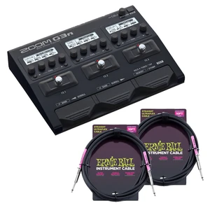 Zoom G3n Multi-Effects Processor, (2) Ernie Ball Guitar Cables Bundle Zoom G3n Multi-Effects Processor, (2) Ernie Ball Guitar Cables Bundle