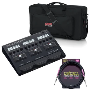 Zoom G3n Multi-Effects Processor, Gator GK2110 Bag, Ernie Ball Guitar Cable Bundle Zoom G3n Multi-Effects Processor, Gator GK2110 Bag, Ernie Ball Guitar Cable Bundle