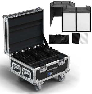 Chauvet DJ Freedom Flex H9 IP X6 Wash Lights with Rolling Case, AxcessAbles Portable DJ Facade Booth Bundle Chauvet DJ Freedom Flex H9 IP X6 Wash Lights with Rolling Case, AxcessAbles Portable DJ Facade Booth Bundle