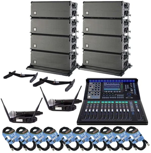 (8) DAS Event 212A Dual 12 Powered Line Array Speaker, (2) DAS AX-EV212, PSG AUDIO TQ-22 Digital Mixer, (2) Shure GLXD24+/SM58, (10) XLR Cables Bundle (8) DAS Event 212A Dual 12 Powered Line Array Speaker, (2) DAS AX-EV212, PSG AUDIO TQ-22 Digital Mixer, (2) Shure GLXD24+/SM58, (10) XLR Cables Bundle
