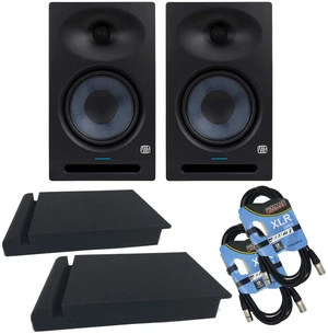 (2) PreSonus Eris Studio 8 8-inch Powered Studio Monitor, Foam Pad, (2) XLR Cables Bundle (2) PreSonus Eris Studio 8 8-inch Powered Studio Monitor, Foam Pad, (2) XLR Cables Bundle