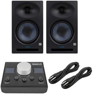 (2) PreSonus Eris Studio 8 8-inch Powered Studio Monitor, Mackie Big Knob Passive, (2) 1/4 Cables Bundle (2) PreSonus Eris Studio 8 8-inch Powered Studio Monitor, Mackie Big Knob Passive, (2) 1/4 Cables Bundle