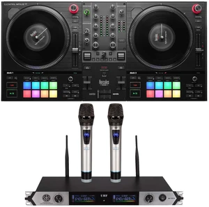 Hercules DJ DJControl Inpulse T7 2-deck Motorized DJ Controller, PSG AUDIO MP-0919 Dual Wireless Mic Bundle Hercules DJ DJControl Inpulse T7 2-deck Motorized DJ Controller, PSG AUDIO MP-0919 Dual Wireless Mic Bundle