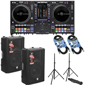 Rane System One All-in-one DJ Controller - (2) PSG AUDIO Cobra 112A - Speaker Stands - (2) XLR Cables Bundle Rane System One All-in-one DJ Controller - (2) PSG AUDIO Cobra 112A - Speaker Stands - (2) XLR Cables Bundle