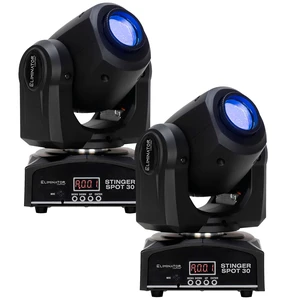 (2) Eliminator Stinger Spot 30 30W LED Mini Moving Head Bundle (2) Eliminator Stinger Spot 30 30W LED Mini Moving Head Bundle