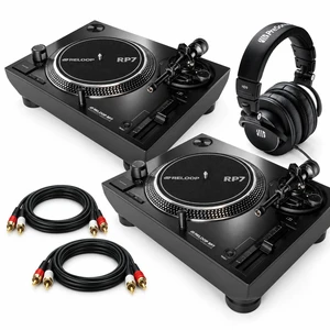 (2)Reloop RP-7 Professional 7-inch Turntable - (2) Dual RCA Cable - Presonus HD9 (2)Reloop RP-7 Professional 7-inch Turntable - (2) Dual RCA Cable - Presonus HD9