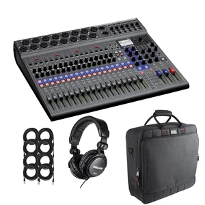 Zoom LiveTrak L-20 - 20-Input Digital Mixer & Multitrack Recorder + Gator Cases G-MIXERBAG-1818 Padded Nylon Mixer/Equipment Bag + Tascam TH-02 Studio Headphones and Cables. Zoom LiveTrak L-20 - 20-Input Digital Mixer & Multitrack Recorder + Gator Cases G-MIXERBAG-1818 Padded Nylon Mixer/Equipment Bag + Tascam TH-02 Studio Headphones and Cables.