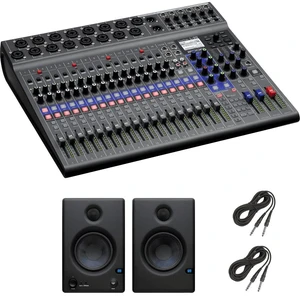 Zoom LiveTrak L-20 - 20-Input Digital Mixer & Multitrack Recorder + PreSonus Eris E4.5 Hi-Definition 2-Way 4.5" Nearfield Monitors (Pair) and Cables. Zoom LiveTrak L-20 - 20-Input Digital Mixer & Multitrack Recorder + PreSonus Eris E4.5 Hi-Definition 2-Way 4.5" Nearfield Monitors (Pair) and Cables.