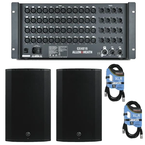Allen & Heath GX4816 48x16 XLR In/Out Portable GX Expander with DX Sockets + Mackie Thump 15A, Active Portable PA Speakers (Pair) and Cables. Allen & Heath GX4816 48x16 XLR In/Out Portable GX Expander with DX Sockets + Mackie Thump 15A, Active Portable PA Speakers (Pair) and Cables.
