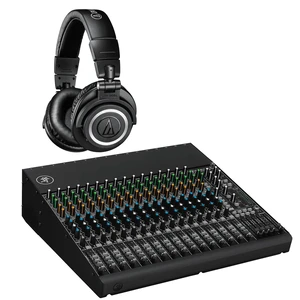 Mackie 1604VLZ4 16-Channel 4-Bus Compact Mixer + Audio-Technica Consumer ATH-M50xBT Wireless Over-Ear Headphones Mackie 1604VLZ4 16-Channel 4-Bus Compact Mixer + Audio-Technica Consumer ATH-M50xBT Wireless Over-Ear Headphones