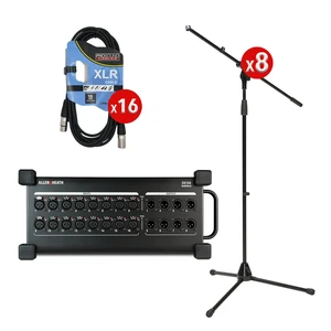 Allen & Heath DX168 - (16) XLR to XLR - 8 Mic Stands Allen & Heath DX168 - (16) XLR to XLR - 8 Mic Stands