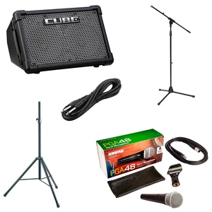 Roland CUBE Street EX - 1/4 Cable - PG48 Mic - Mic Stand - Speaker Roland CUBE Street EX - 1/4 Cable - PG48 Mic - Mic Stand - Speaker