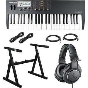 Waldorf Blofeld Keyboard Synthesizer (Black), Knox Gear Heavy Duty Stand, AT ATH-M20X, (2) 1/4 Cables, (2) Midi Cables Bundle Waldorf Blofeld Keyboard Synthesizer (Black), Knox Gear Heavy Duty Stand, AT ATH-M20X, (2) 1/4 Cables, (2) Midi Cables Bundle