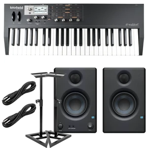 Waldorf Blofeld Keyboard Synthesizer (Black), Presonus Eris3.5 Monitors, Monitor Stands, (2) 1/4 Cables Bundle Waldorf Blofeld Keyboard Synthesizer (Black), Presonus Eris3.5 Monitors, Monitor Stands, (2) 1/4 Cables Bundle