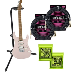 Charvel Pro-Mod DK24 HSS 2pt cm - Satin Shell Pink, (2) Ernie Ball 2221 Strings, Gator GTR-1000 Stand, (2) Ernie Ball 10FT Cables Bundle Charvel Pro-Mod DK24 HSS 2pt cm - Satin Shell Pink, (2) Ernie Ball 2221 Strings, Gator GTR-1000 Stand, (2) Ernie Ball 10FT Cables Bundle
