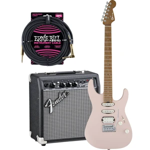 Charvel Pro-Mod DK24 HSS 2pt cm - Satin Shell Pink, Fender Frontman 10G Guitar Amp, Ernie Ball 10FT Cable Bundle Charvel Pro-Mod DK24 HSS 2pt cm - Satin Shell Pink, Fender Frontman 10G Guitar Amp, Ernie Ball 10FT Cable Bundle
