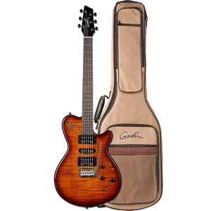 Godin (028672) xtSA Light Burst Flame Electric Guitar with Gig Bag Godin (028672) xtSA Light Burst Flame Electric Guitar with Gig Bag