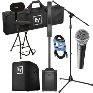 Electro-Voice Evolve 50M Powered Speaker (Top Cover Included), Gator GFW-GTR-SEAT, EVOLVE50-SUBCVR, Mic Stand, SM58 Mic, XLR Cable Bundle Electro-Voice Evolve 50M Powered Speaker (Top Cover Included), Gator GFW-GTR-SEAT, EVOLVE50-SUBCVR, Mic Stand, SM58 Mic, XLR Cable Bundle
