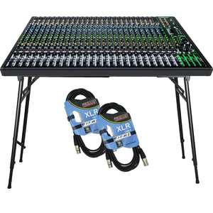 Mackie ProFX30v3 30-channel, Neewer Collapsible Keyboard Stand, (2) XLR Cables Bundle Mackie ProFX30v3 30-channel, Neewer Collapsible Keyboard Stand, (2) XLR Cables Bundle